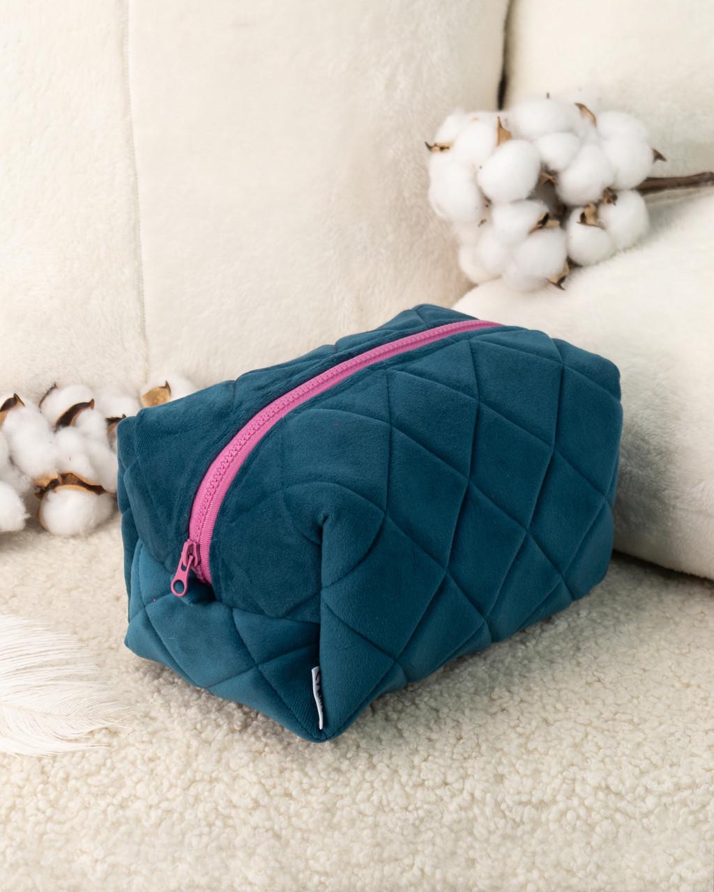 Косметичка велюровая Изумрудный (2100430783)