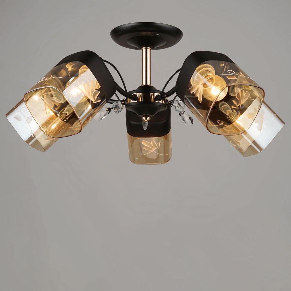 Люстра потолочная декоративная Light House SRS-19236/5 Черный/Золотой