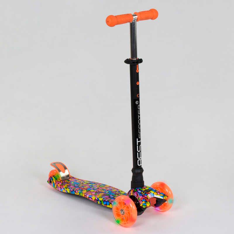 Самокат Best Scooter А 25461 /779-1316 MAXI пластмассовый 4 колеса PU d 12 см