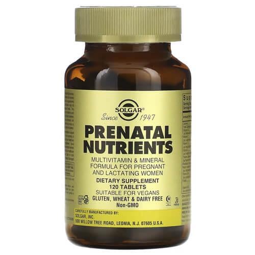 Витамины для беременных Solgar Prenatal Nutrients 120 табл. (SOL-02272)