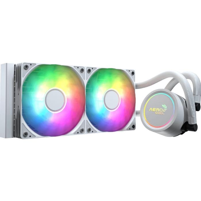 Система водяного охлаждения AeroCool Abyss L240R 240 мм 280 Вт 2 вентилятора 120 мм 1800 об/мин Белый (ACLA-AB24117.21)
