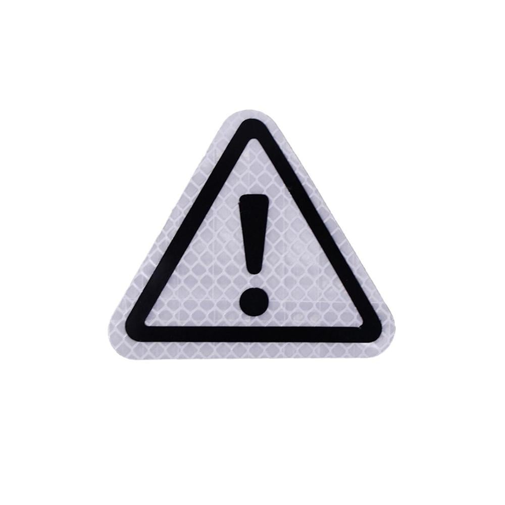 Наклейка світловідбивна трикутник із знаком оклику на автомобіль 1 шт. Білий (2789190665)