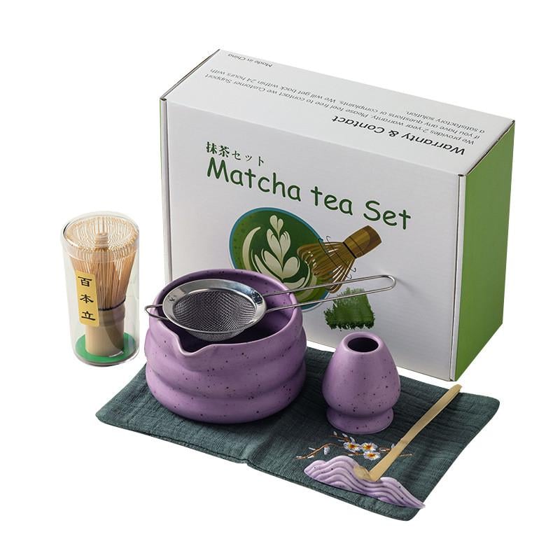 Набор для чая-матча Lesko SD5458 Matcha 7 пр. Purple (25714123)