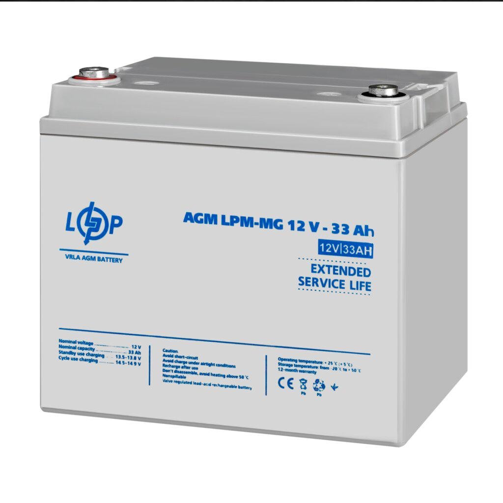 Акумулятор LogicPower LPM-MG 12V 33 Ah (LP6558)