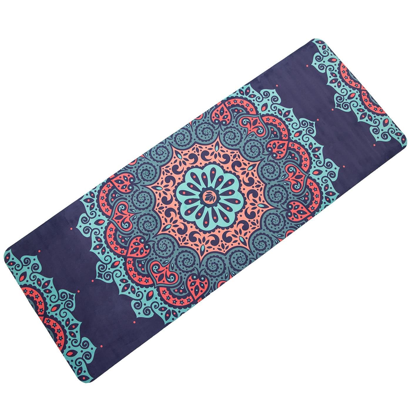 Килимок для йоги та фітнесу OSPORT каучук/замша 4 мм 183x68 см Бірюзово-блакитний (OF-0286-022) - фото 3 Килимок для йоги та фітнесу OSPORT каучук/замша 4 мм 183x68 см Бірюзово-блакитний (OF-0286-022) - фото 3