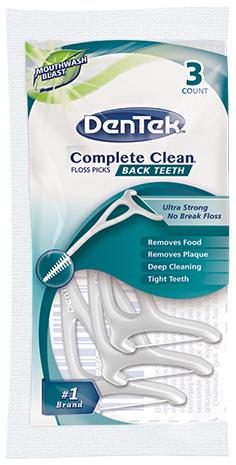 Флосс-зубочистки DenTek комплексная очистка 3 шт. (7031)