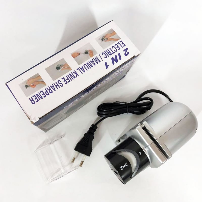 Точило електричне Electric Sharpener для заточування ножів та ножиць 220V Silver (tf3846) - фото 9 Точило електричне Electric Sharpener для заточування ножів та ножиць 220V Silver (tf3846) - фото 9