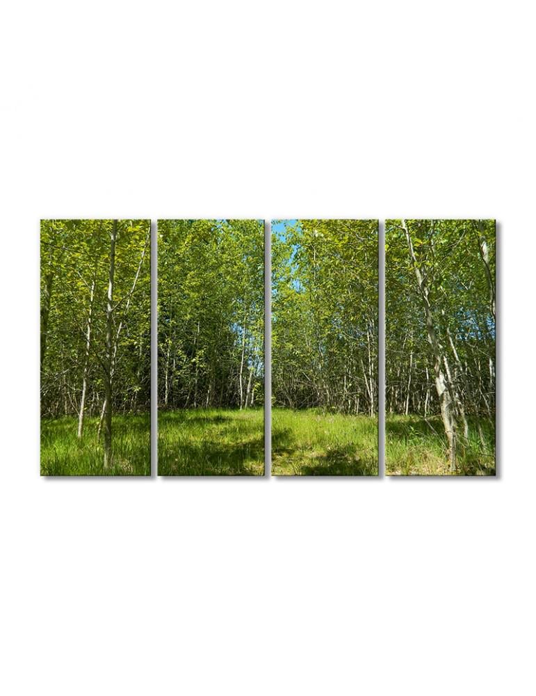 Картина модульная Пейзаж рощи деревьев 4 модуля 80x120 см