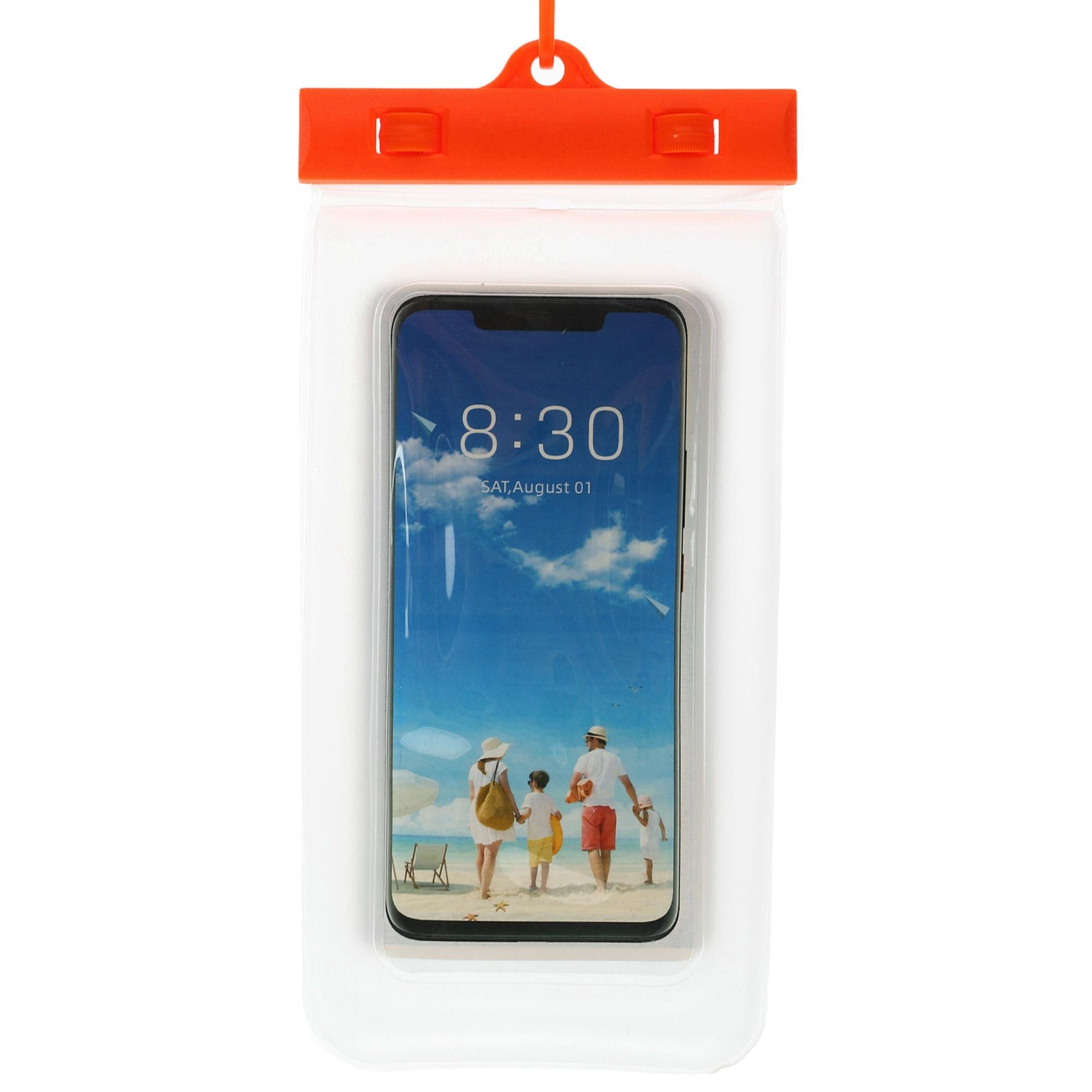 Чохол-гаманець на шию водонепроникний SP-Sport D3850 (TPU, внутрішні розміри-17x9см, помаранчевий)