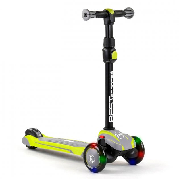 Самокат трехколесный Best Scooter MX-50105 MAXI/4 алюминиевый руль/3 колеса PU со светом d 12 см (25281782)