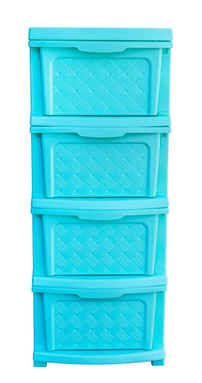 Комод пластиковый R-Plastic 04007 Компакт плюс на 4 ящика 86x40x34 см Мятный (5156-МЯТ) - фото 3 Комод пластиковый R-Plastic 04007 Компакт плюс на 4 ящика 86x40x34 см Мятный (5156-МЯТ) - фото 3