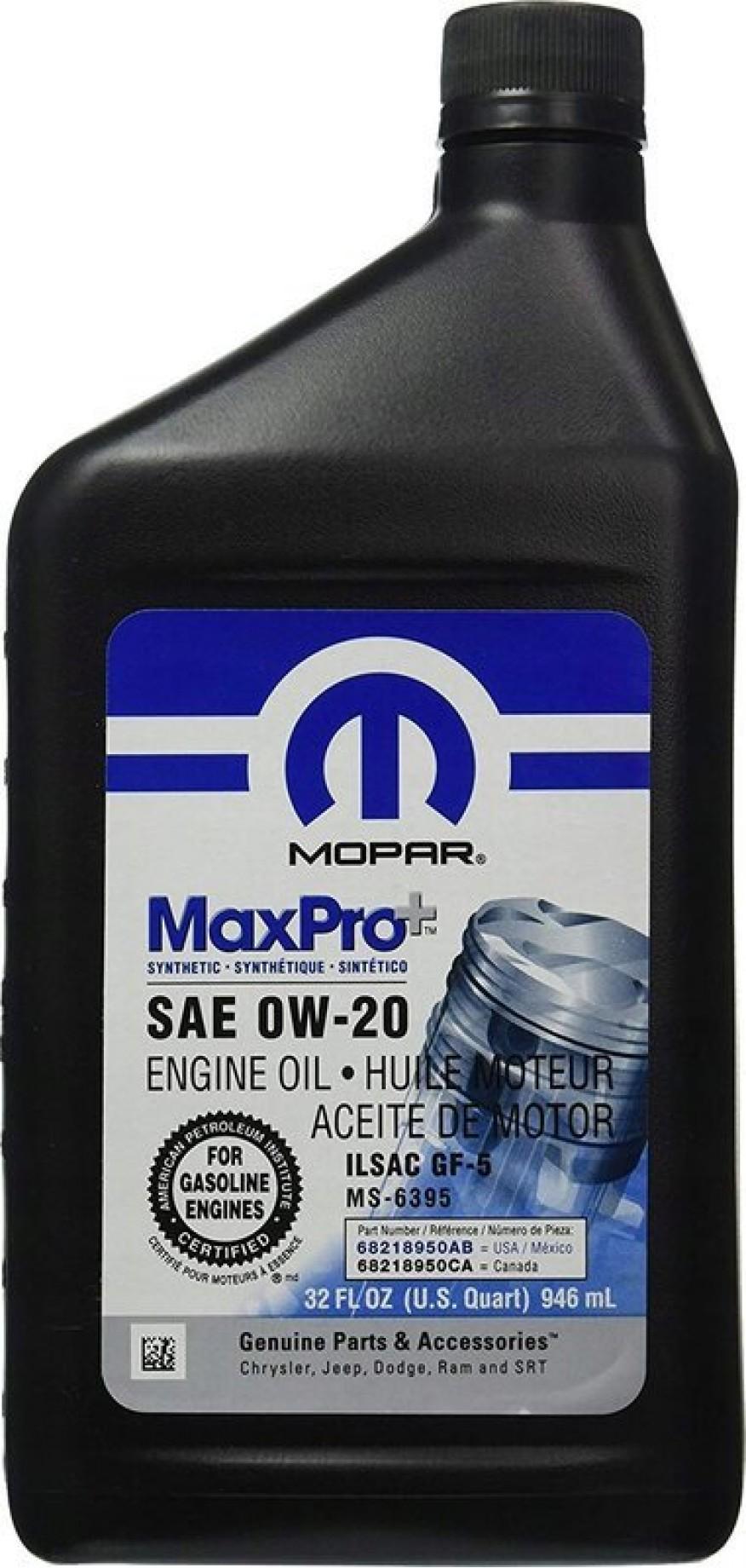 Моторне мастило Mopar MaxPro 0W-20 0,946 л