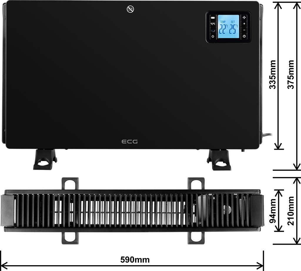 Конвектор ECG TK 2080 DR Black (86298) - фото 10