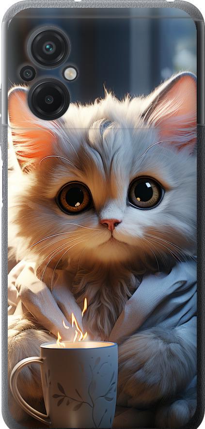 Чехол на Xiaomi Poco M5 White cat (5646u-2767-42517)