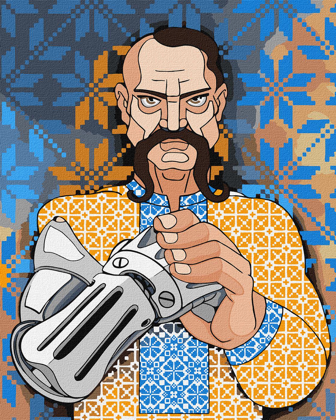 Картина по номерам Идейка Украинский киборг 40x50 см (KH2594)