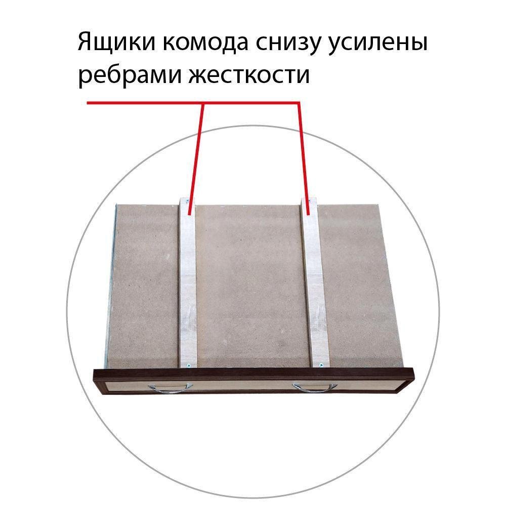 Комод МАКСИ-МЕбель Болеро FC МДФ накладки профиль 5 ящиков плюс Бук (12481) - фото 5