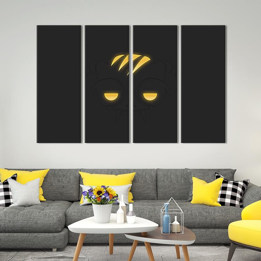 Картина на холсте Аниме-персонаж на тёмном фоне 149x93 см (1471-41)