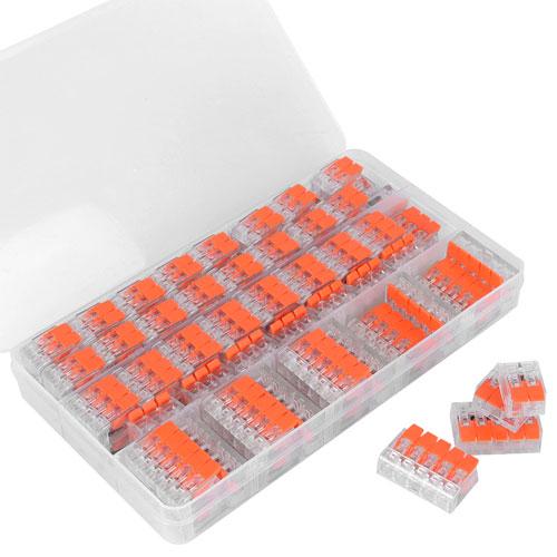 Набор клеммных колодок клемма соединительная клемма c рычагами 450В 32А 4 кв. м 75 шт. в кейсе (725304)