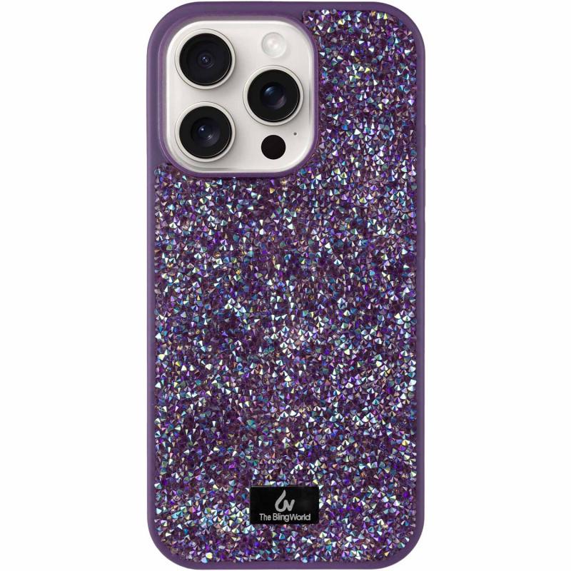 Противоударный  TPU чехол Bling World Rock Diamond для Apple iPhone 16 Pro Max (6.9") Фиолетовый