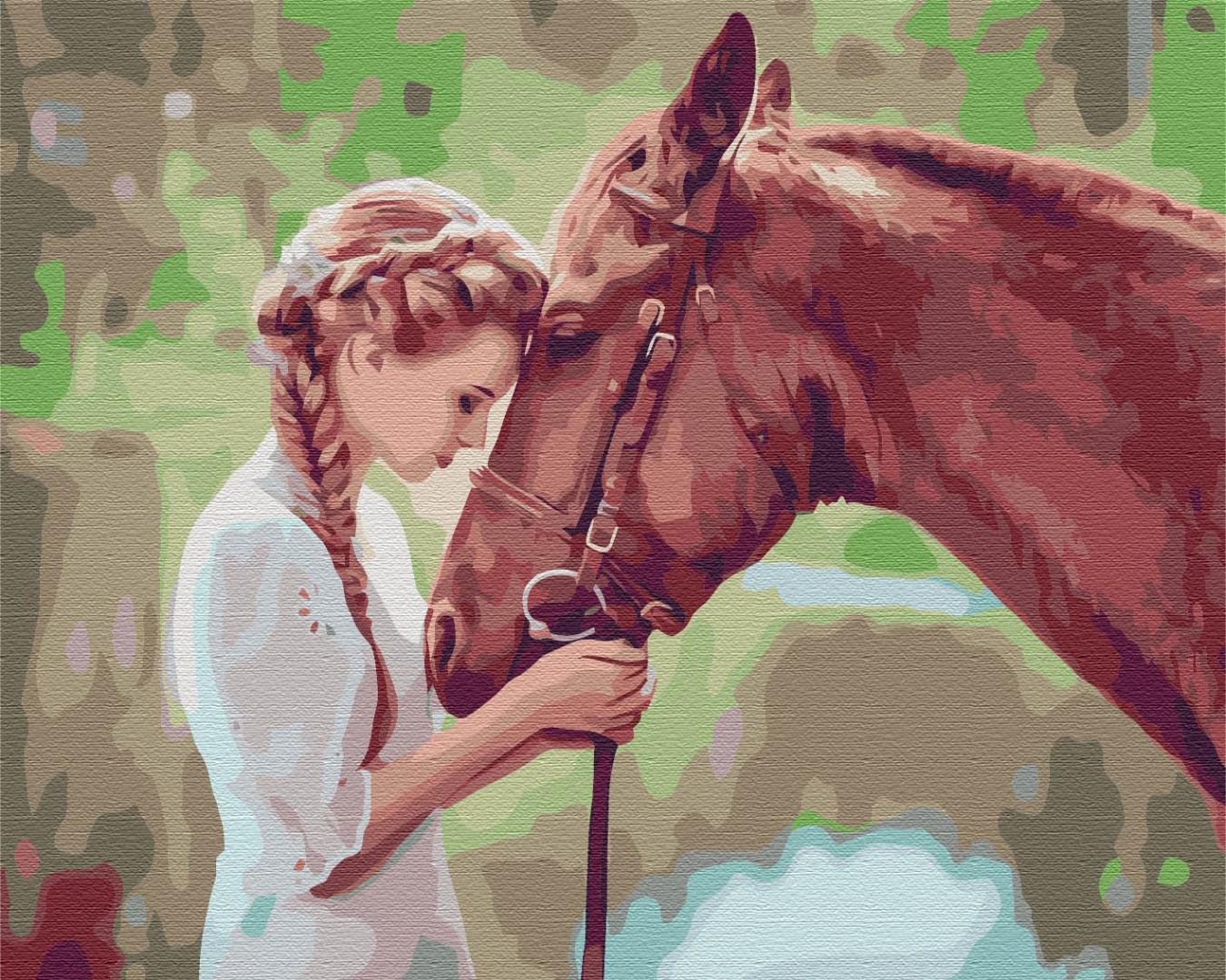 Картина по номерам Brushme Девушка с конем 40x50 см (BS51819)