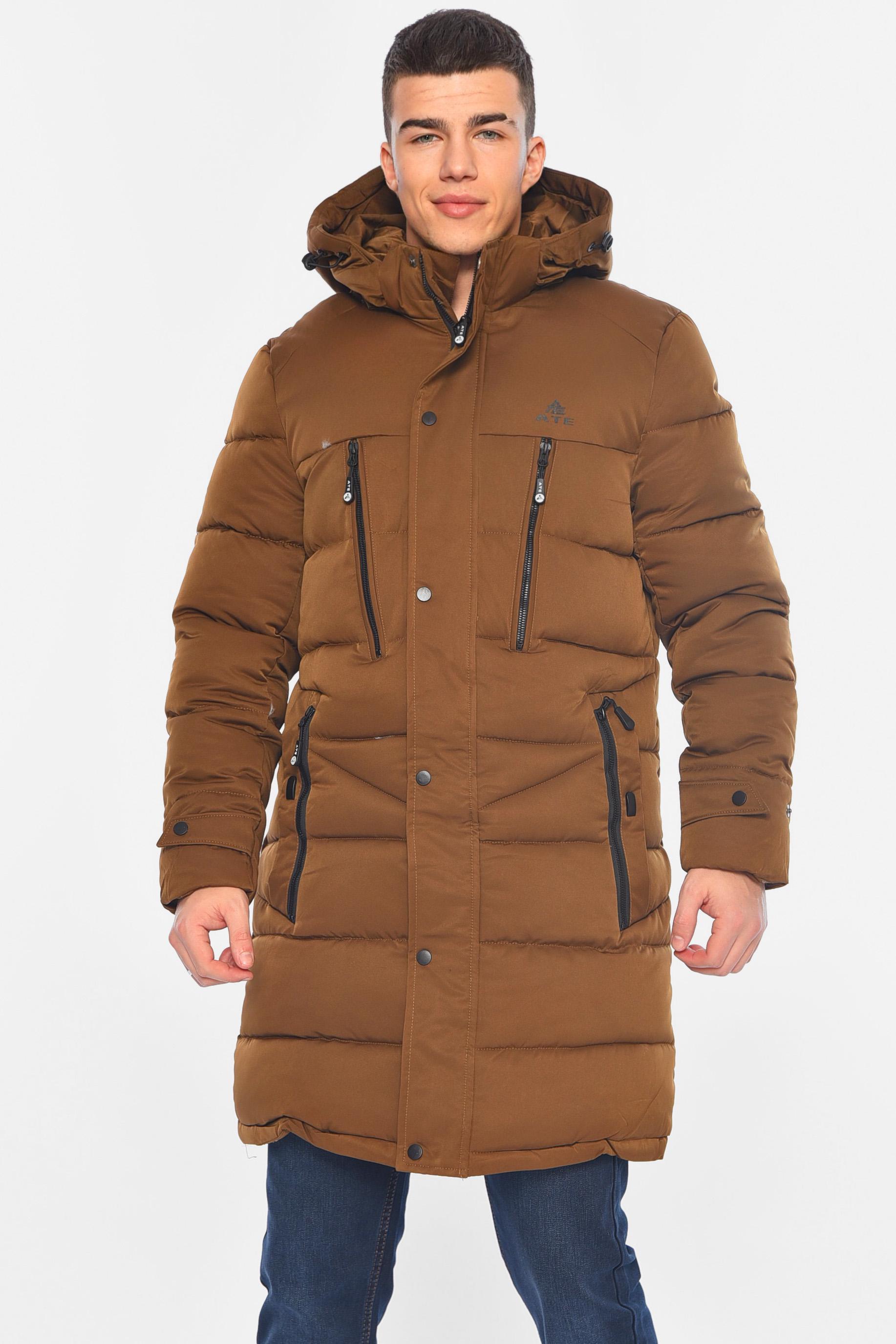 Куртка мужская удлиненная еврозима 3XL Коричневый (196063)