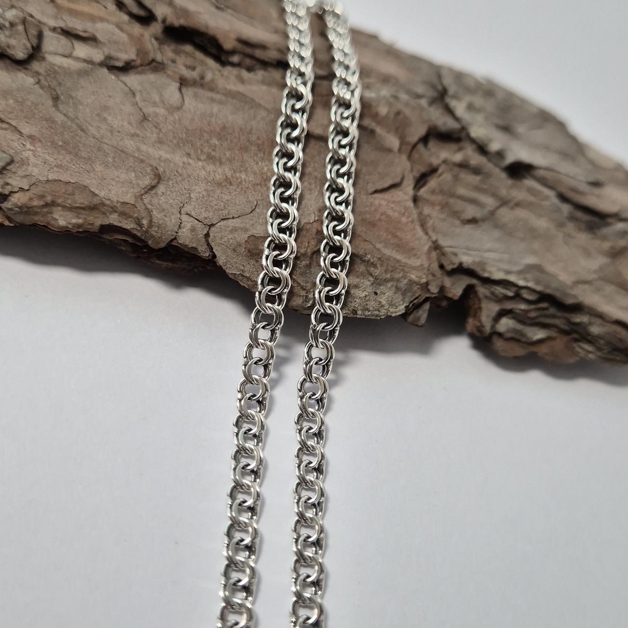 Цепочка серебряная Бисмарк плоская серебро 925 пробы черненое 10,90 г 50 см (1055/1ч 10,9)