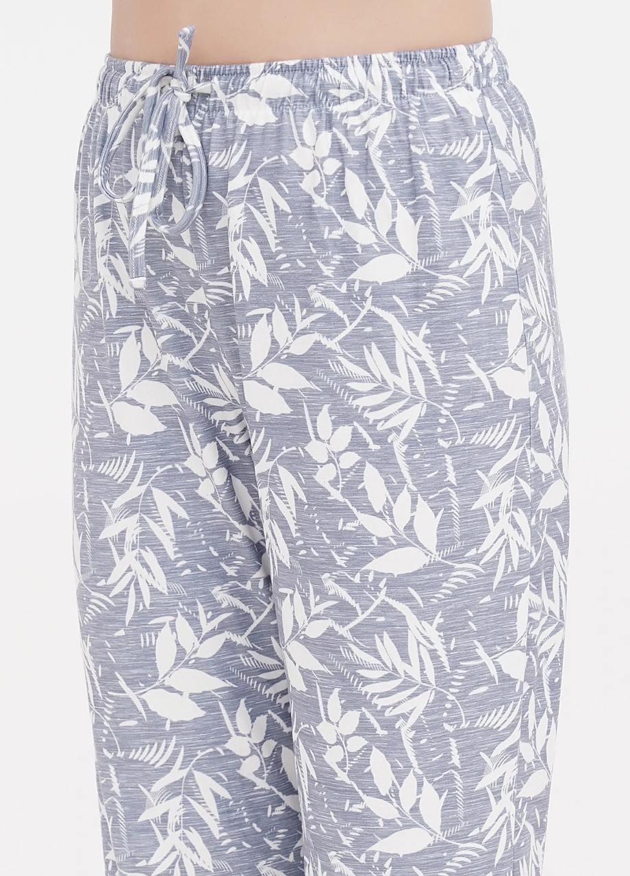 Пижама женская Cotpark лонгслив/брюки L Голубой (30290-В-L) - фото 4