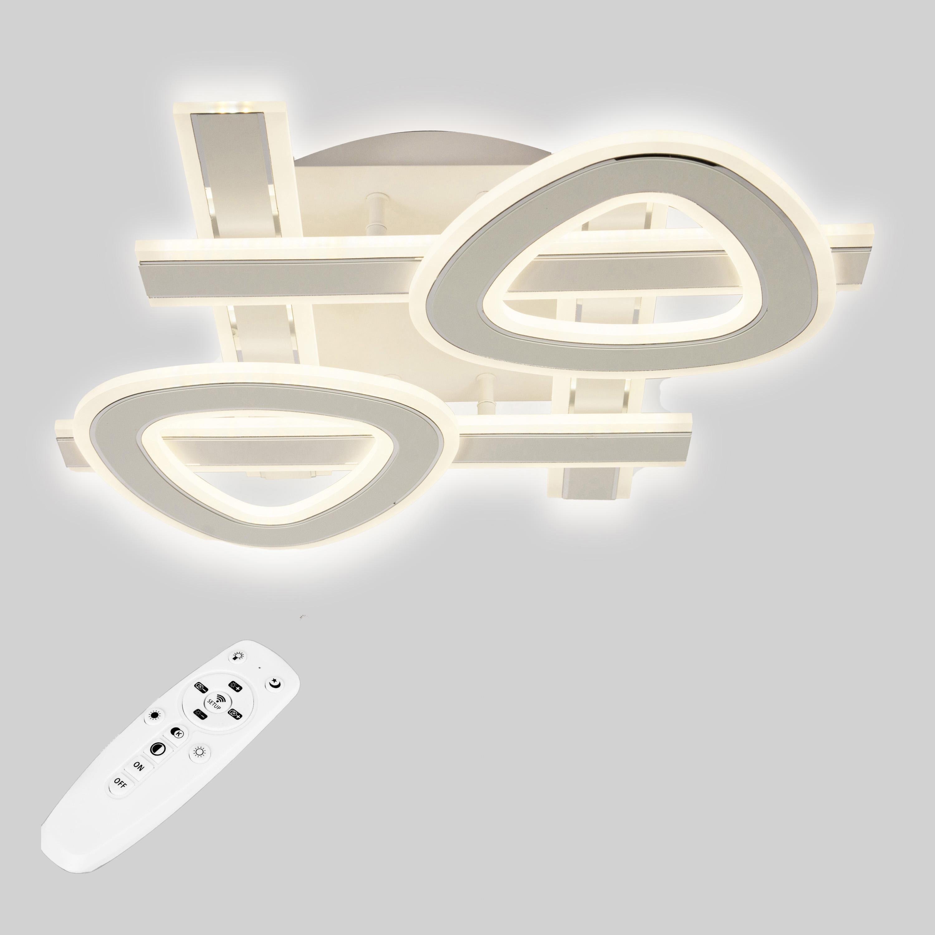 Люстра стельова світлодіодна Sunlight 6076/500 204 Вт 50 см Білий (21879292)