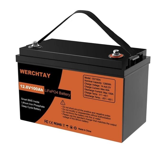Аккумулятор для ИБП LiFePO4 WERCHTAY 12,8V 100 Ah 1280Wh BMS (А-100-12.8)