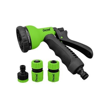 Пістолет для поливу Gartner 8-позиційний с адаптером на 1/2 " 3/4 " та 2 конектора для шлангу (80075020) Пістолет для поливу Gartner 8-позиційний с адаптером на 1/2 " 3/4 " та 2 конектора для шлангу (80075020)