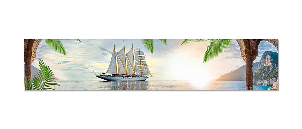 Наклейка виниловая на кухню Zatarga Корабль в Тропиках 600х3000 мм (1289776294) Наклейка виниловая на кухню Zatarga Корабль в Тропиках 600х3000 мм (1289776294)