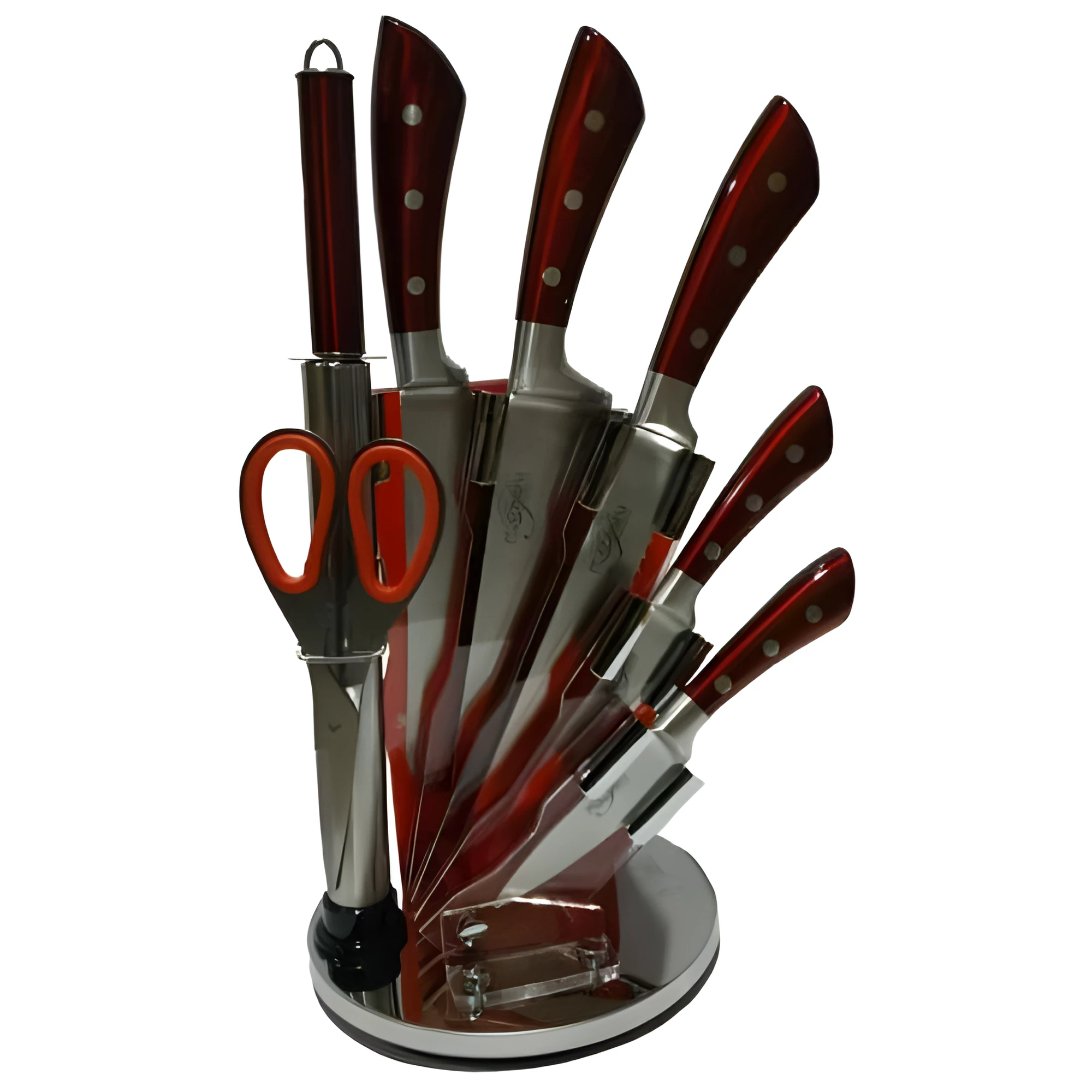 Набір ножів Platinum PL-S08R нержавіючих на підставці 8 пр. (57-46- PL-S08R)