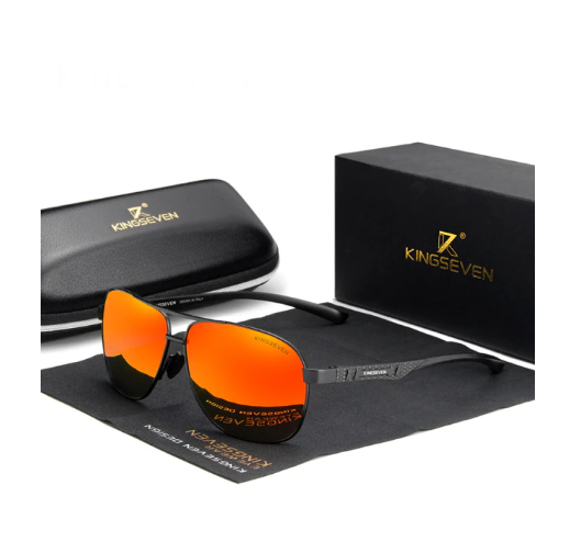 Сонцезахисні окуляри KINGSEVEN DESIGN Авіатор у класичній оправі з поляризованими лінзами Чорний/Червоний (N7188) Сонцезахисні окуляри KINGSEVEN DESIGN Авіатор у класичній оправі з поляризованими лінзами Чорний/Червоний (N7188)
