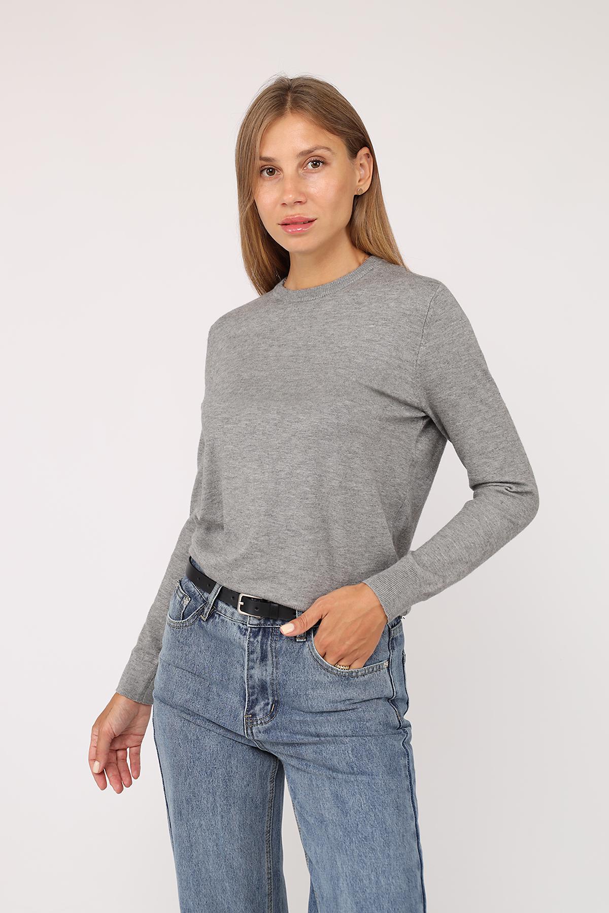 Джемпер женский ЦБ-00273136 р. 52 Серый (SKT001053470) - фото 4