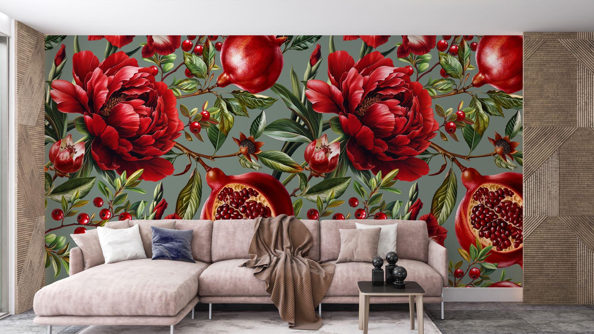 Фотообои флизелиновые Styleo Print-walls Гранатовая тишина 0748 300х250 см (Pw-0748/2)
