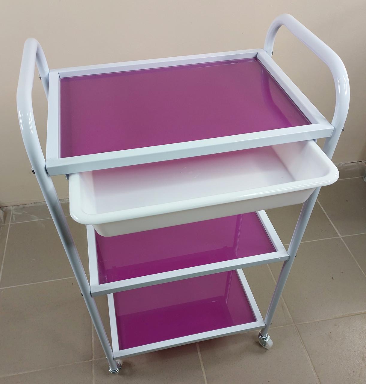 Коляска косметологическая ДенІС professional на 3 полочки с выдвижным лотком (1764971093) - фото 5 Коляска косметологическая ДенІС professional на 3 полочки с выдвижным лотком (1764971093) - фото 5