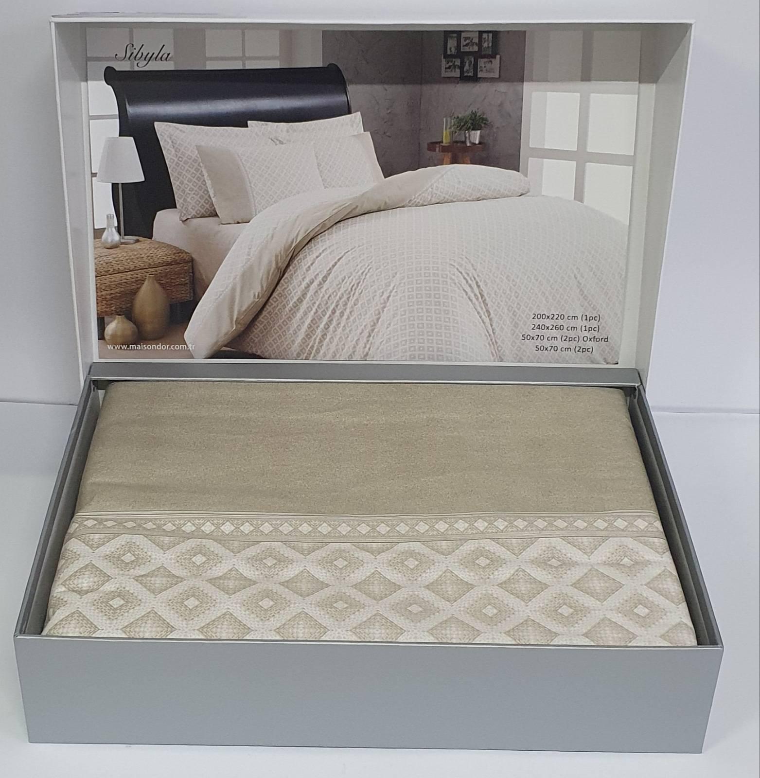 Комплект постельного белья Maison D'or Ранфорс Sibyla 200х220 Beige (CN5962)