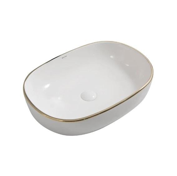 Раковина накладна MIXXUS Premium ELLIPSE-0105 600х400х150 мм Edge/Gold (MP6564)