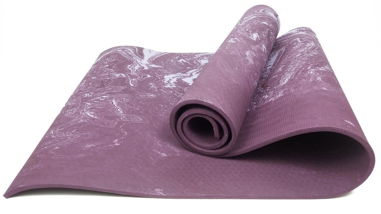 Коврик для йоги и фитнеса EasyFit PER Premium Mat 8 мм Фиолетовый