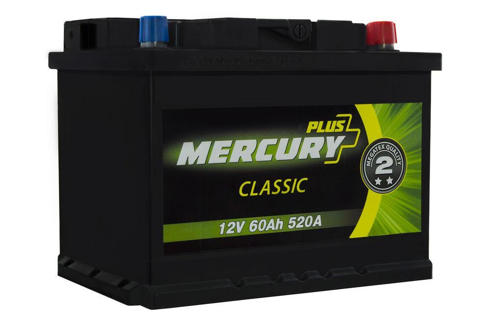 Акумулятор автомобільний Mercury Classic Plus 520 A EN 6СТ-60 Ah (47295)