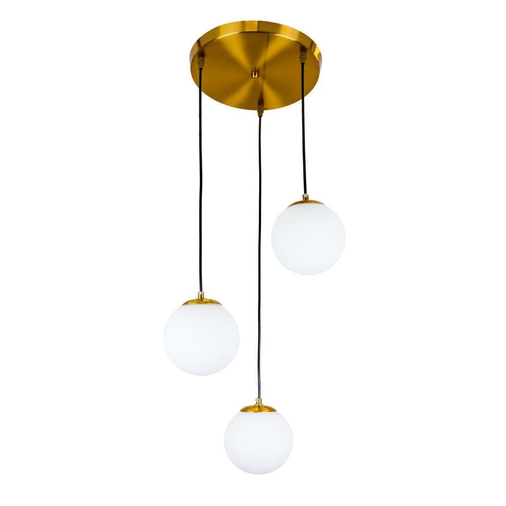 Подвесной светильник Levistella 756PR150F-3 BRZ+WH 300 с тремя плафонами Бронзовый/Белый (1887935322)