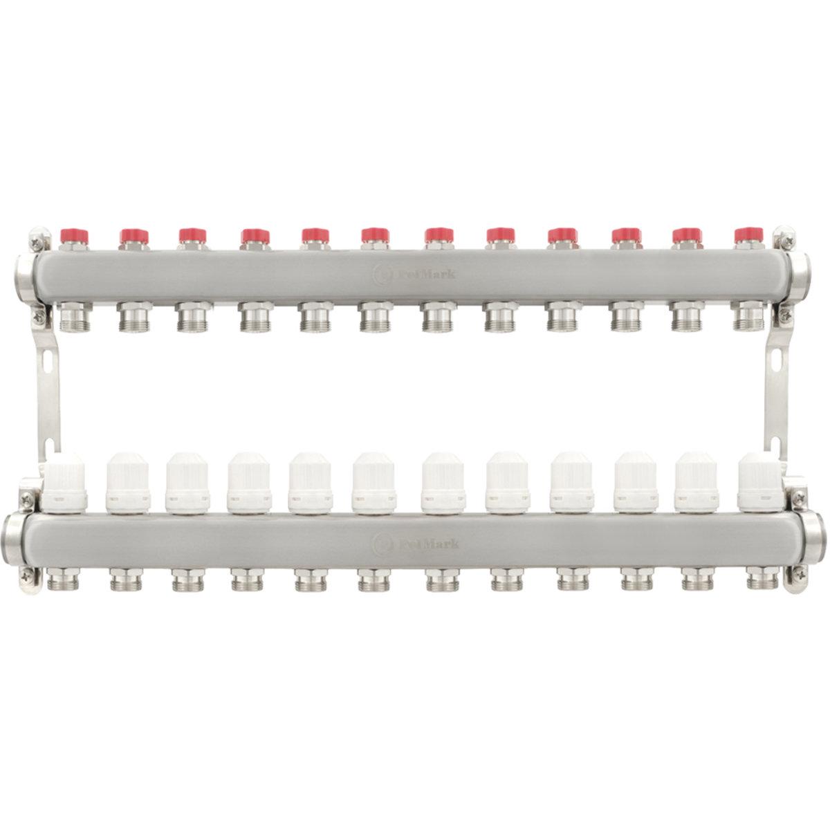 Коллектор Polmark PSMR112 1x3/4" 12 выходов с термоклапанами без евроконусов (SW-90002)