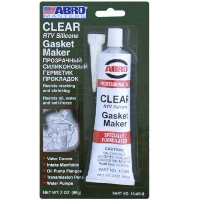 Герметик прокладок ABRO MASTERS силіконовий Прозорий