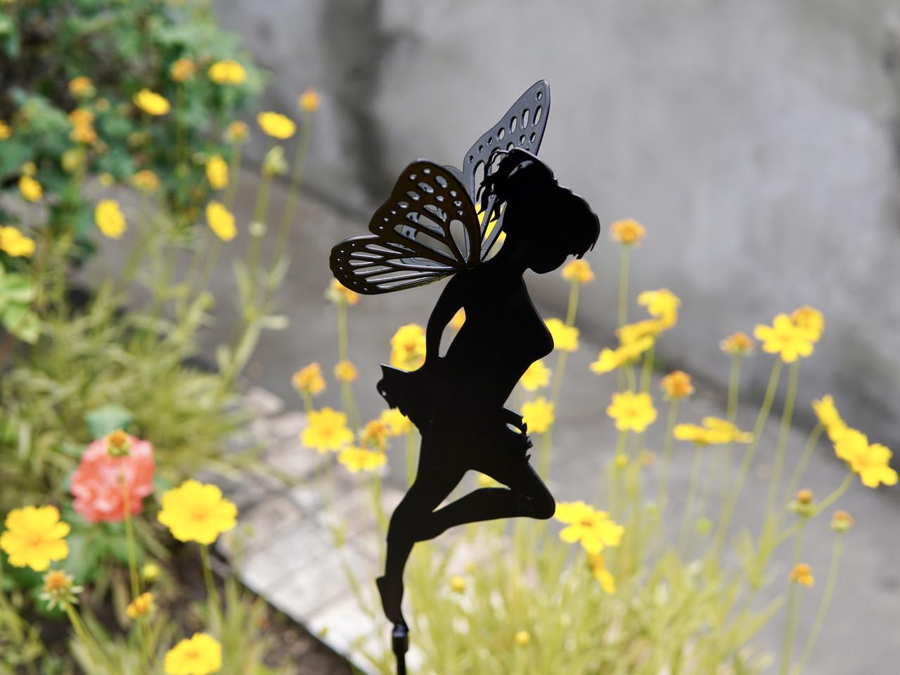 Садовая фигура Крылатая фея металлическая для двора/сада/клумбы (DCR049) - фото 2 Садовая фигура Крылатая фея металлическая для двора/сада/клумбы (DCR049) - фото 2