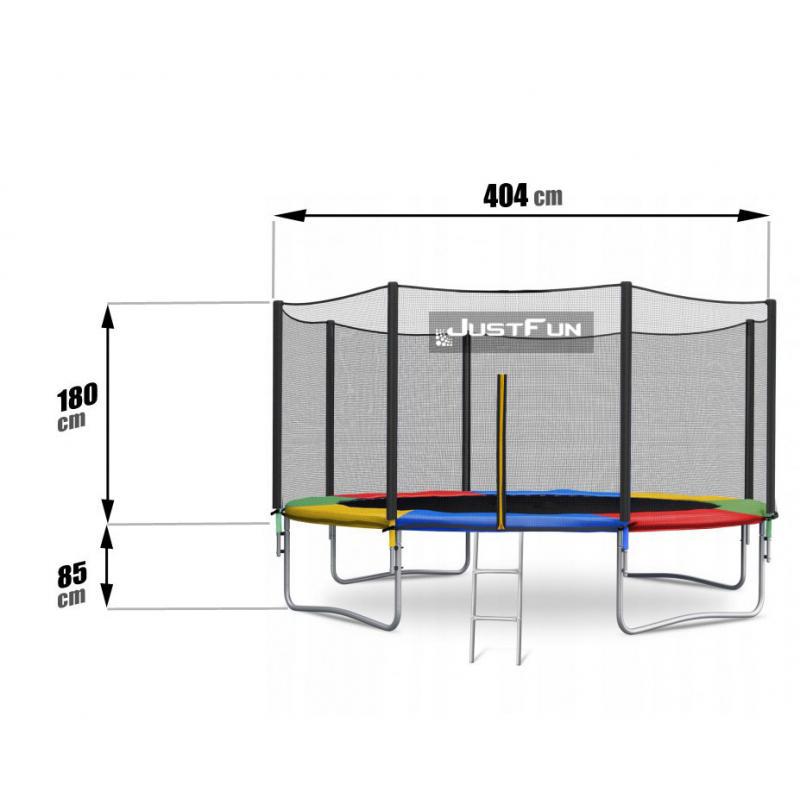Батут Just Fun с сеткой 404 см + лестница Multicolor - фото 2 Батут Just Fun с сеткой 404 см + лестница Multicolor - фото 2