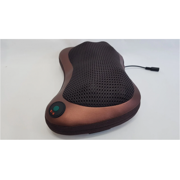 Подушка массажная Massage Pillow QY-8028 инфракрасный роликовый массажер для шеи и спины 8 массажных ролика (1446) - фото 7