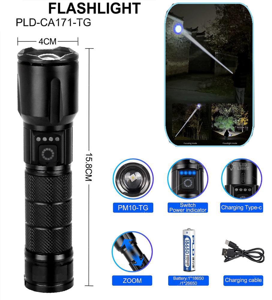 Фонарь CA171-PM10-TG 30W Zoom USB-C Power Indicator Черный (613542) - фото 4