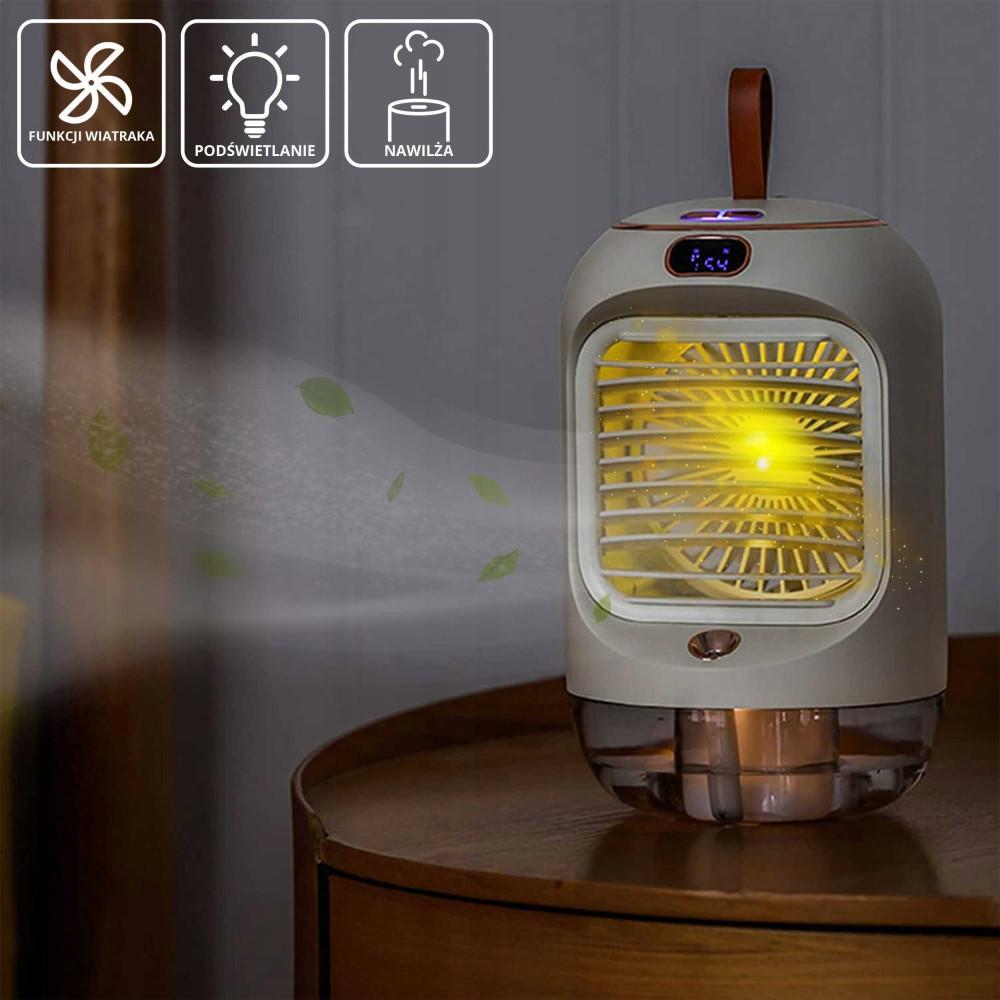 Вентилятор портативный XO MF76 3в1 с распылительным охлаждением увлажнитель для дома 3600 mAh 6W White (000504) - фото 5 Вентилятор портативный XO MF76 3в1 с распылительным охлаждением увлажнитель для дома 3600 mAh 6W White (000504) - фото 5