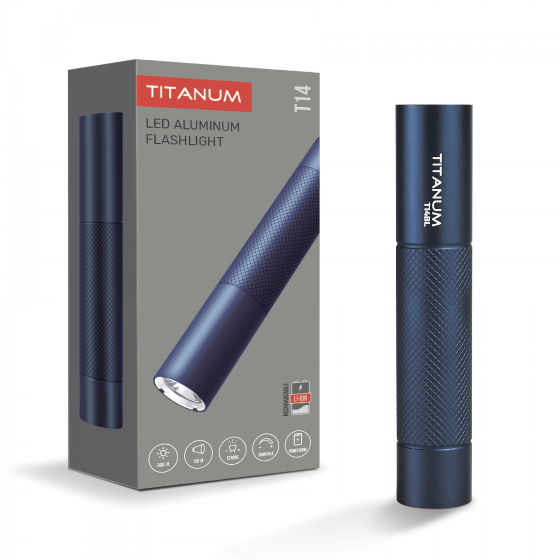 Ліхтарик портативний TITANUM TLF-T14BL LED 300Lm 5000К Блакитний