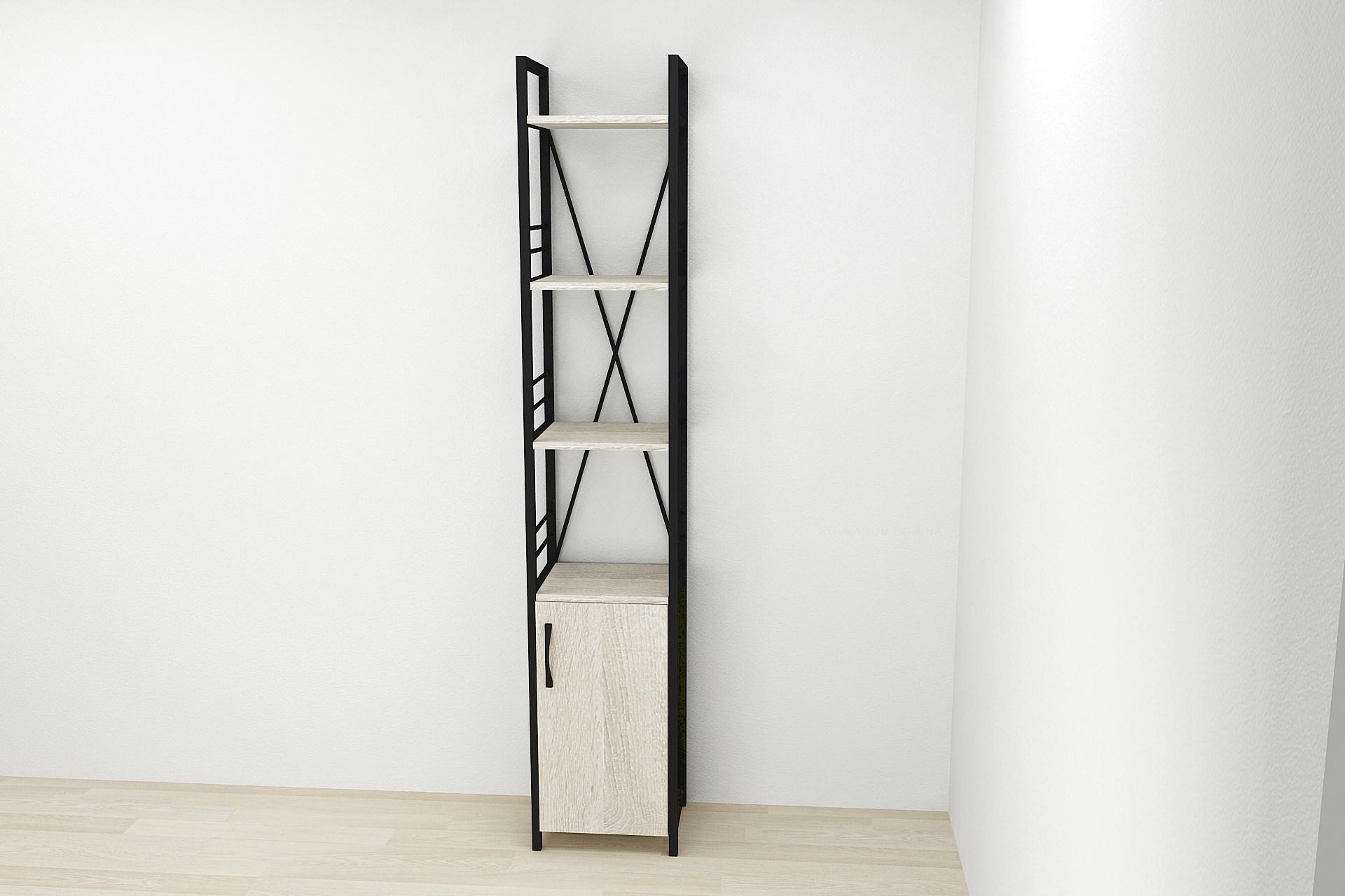 Этажерка Ferrum-decor Коннект 4/34 с тумбой ДСП 179x34x28 см Черный/Сонома (FRD-104466) Этажерка Ferrum-decor Коннект 4/34 с тумбой ДСП 179x34x28 см Черный/Сонома (FRD-104466)